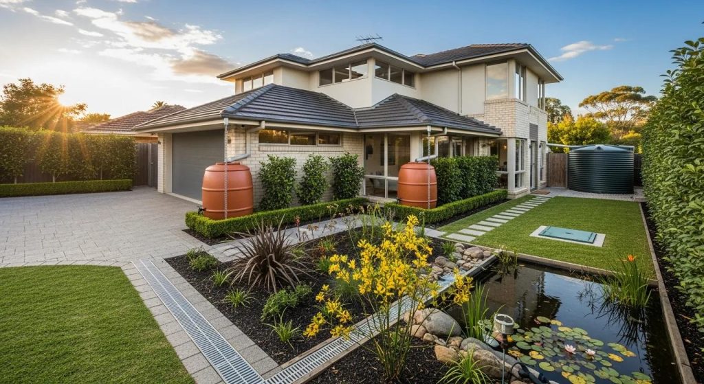 Residential property in Sydney with visible stormwater drainage infrastructure enhancing property value